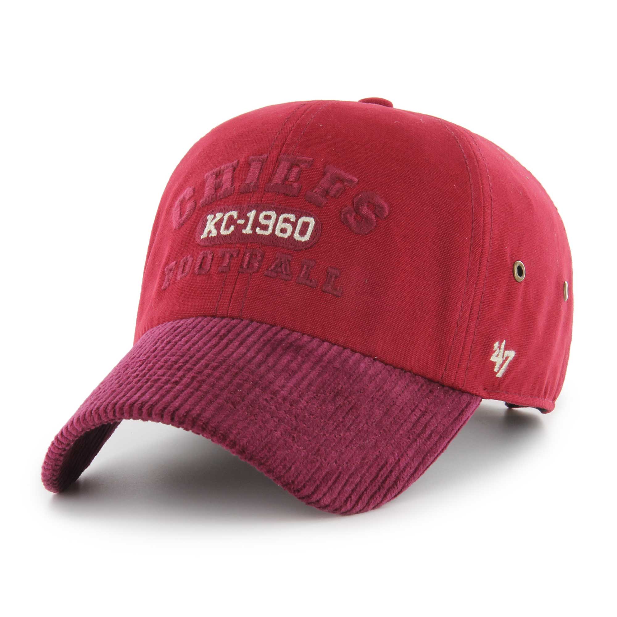 Men's '47 Red Kansas City Chiefs Ridgeway Clean Up Adjustable Hat - Image 5