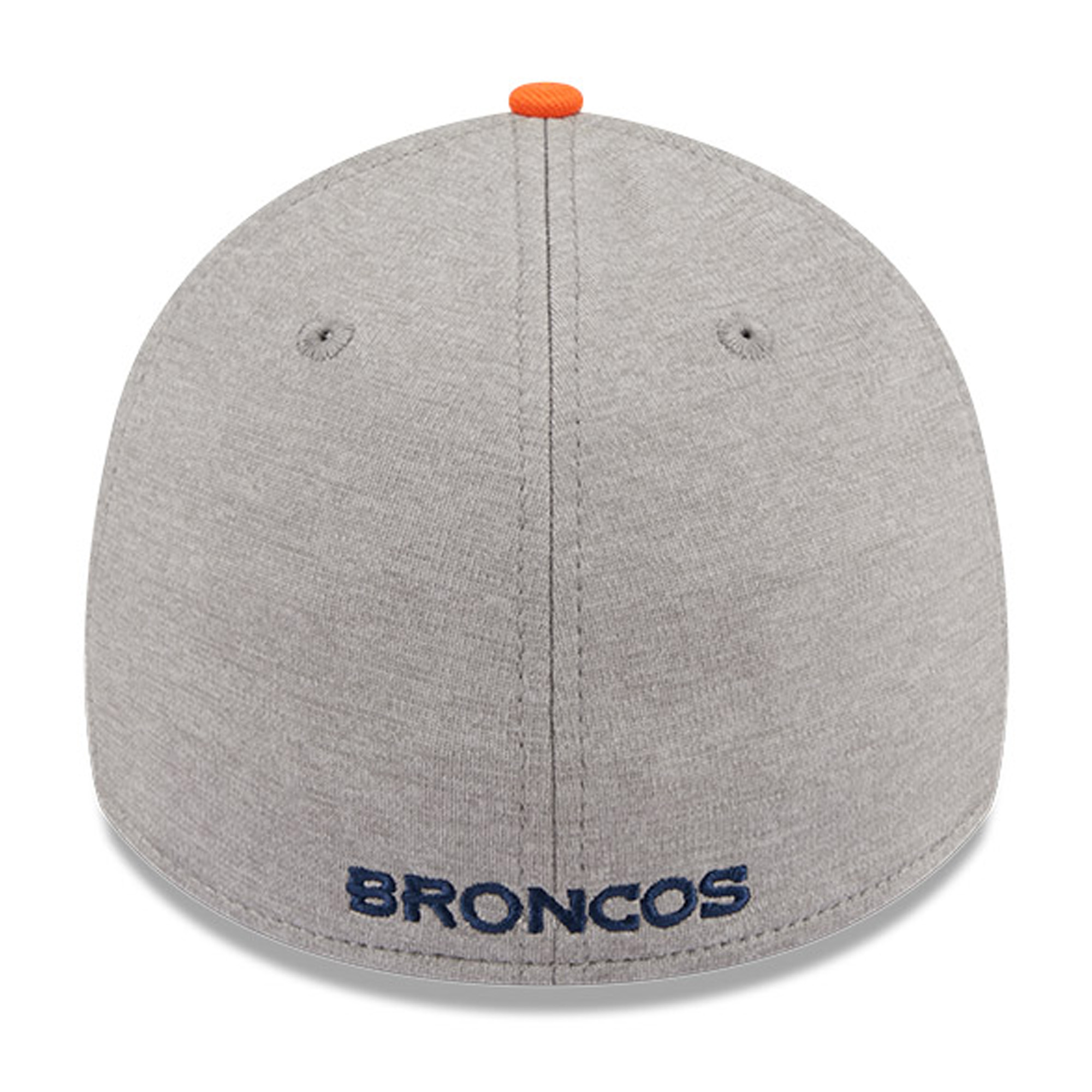 Men's New Era Heather Gray/Orange Denver Broncos Striped 39THIRTY Flex Hat - Image 5