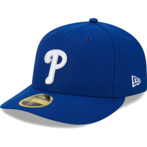 Men's New Era  Royal Philadelphia Phillies White Logo Low Profile 59FIFTY Fitted Hat