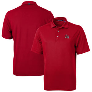 Men's Cutter & Buck  Red Kansas City Chiefs Helmet Virtue Eco Pique Recycled Polo