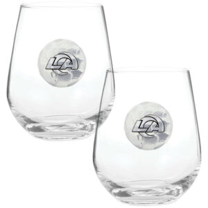 Los Angeles Rams Two-Piece 15oz. Stemless Wine Glass Set