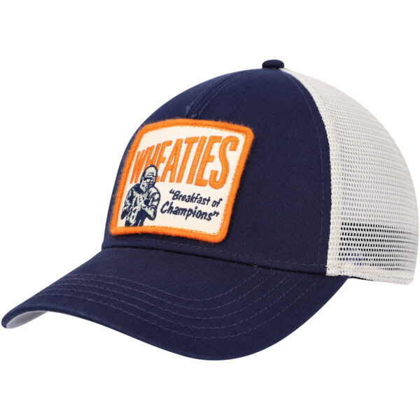 Men's American Needle Navy/Cream Wheaties Valin Trucker Snapback Hat - Image 6