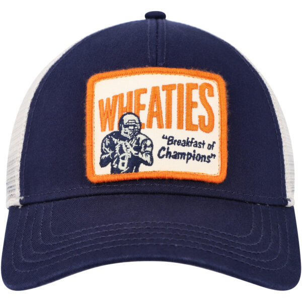 Men's American Needle Navy/Cream Wheaties Valin Trucker Snapback Hat - Image 7