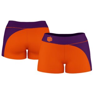 Women's Vive La Fete  Orange/Purple Clemson Tigers Curve Side Shorts