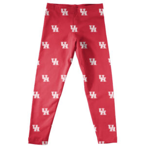 Infant Girls Vive La Fete  Red Houston Cougars All Over Print Leggings