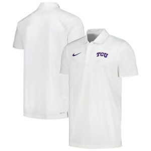 Men's Nike White TCU Horned Frogs Sideline Polo