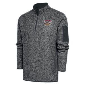Men's Antigua  Heather Gray Wisconsin Timber Rattlers Big & Tall Fortune Quarter-Zip Pullover Jacket