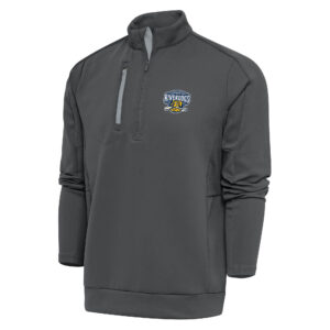 Men's Antigua  Pewter Charleston RiverDogs Generation Quarter-Zip Pullover Top