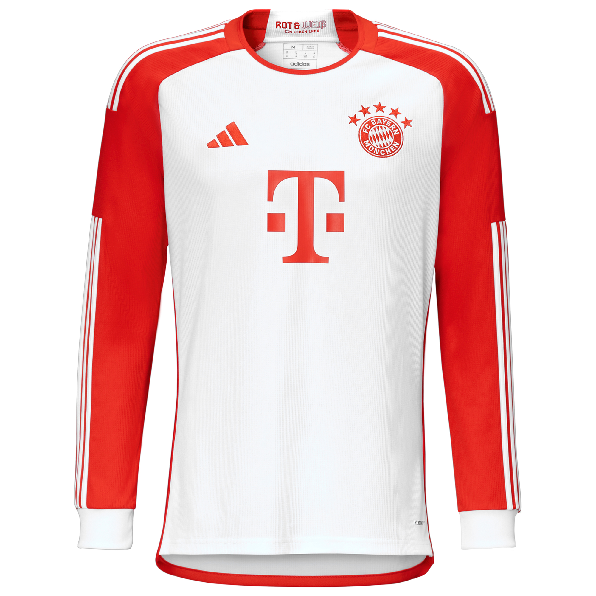 Men's adidas Thomas Müller White Bayern Munich 2023/24 Home Replica Long Sleeve Jersey - Image 3