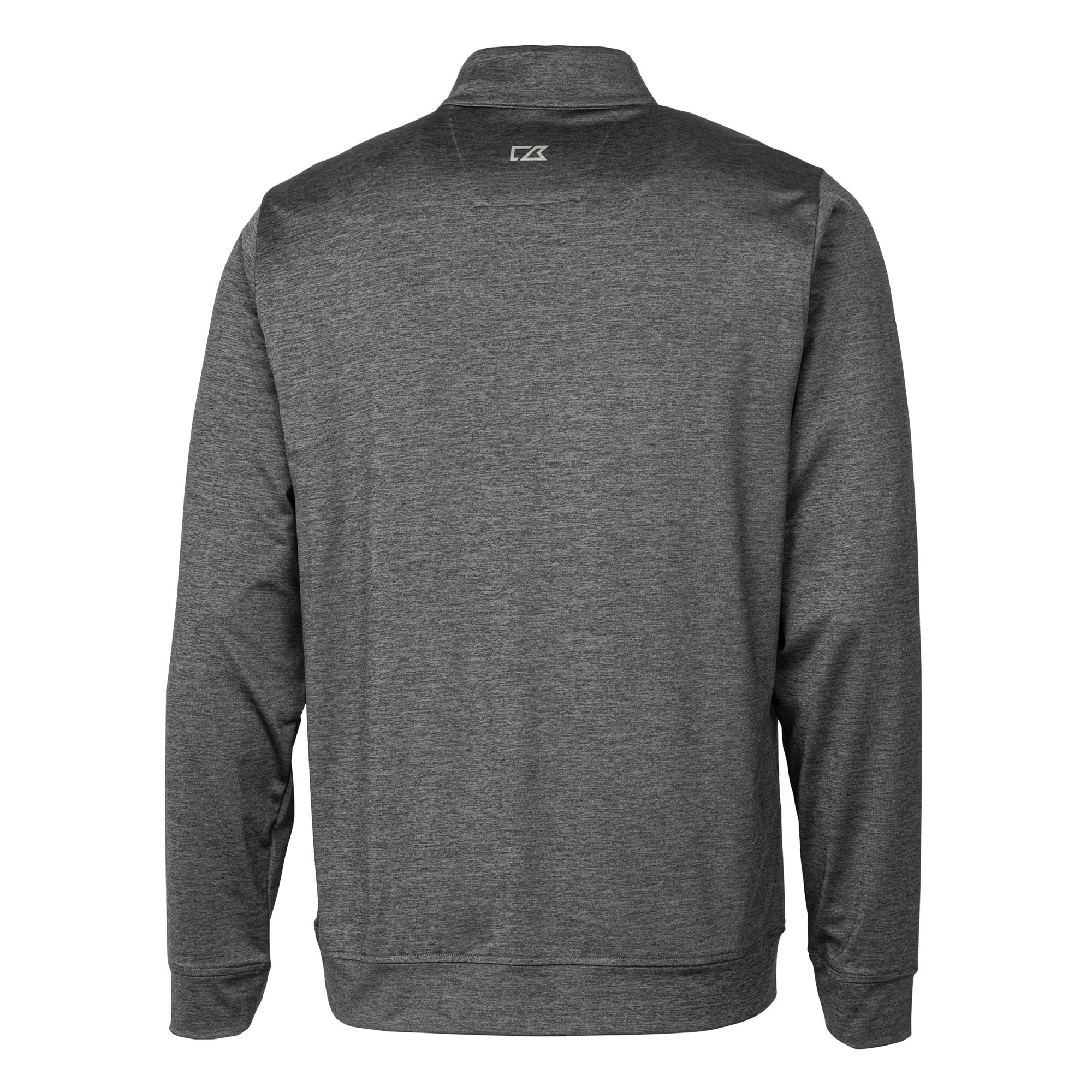 Men's Cutter & Buck Gray Oklahoma State Cowboys Alumni Logo Stealth Heathered Quarter-Zip Pullover Top - Image 4