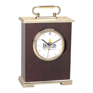 Gold Bowie State Bulldogs Carriage Clock