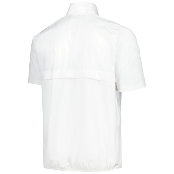 Men's adidas White Delaware Fightin' Blue Hens Sideline AEROREADY Raglan Short Sleeve Quarter-Zip Jacket - Image 7