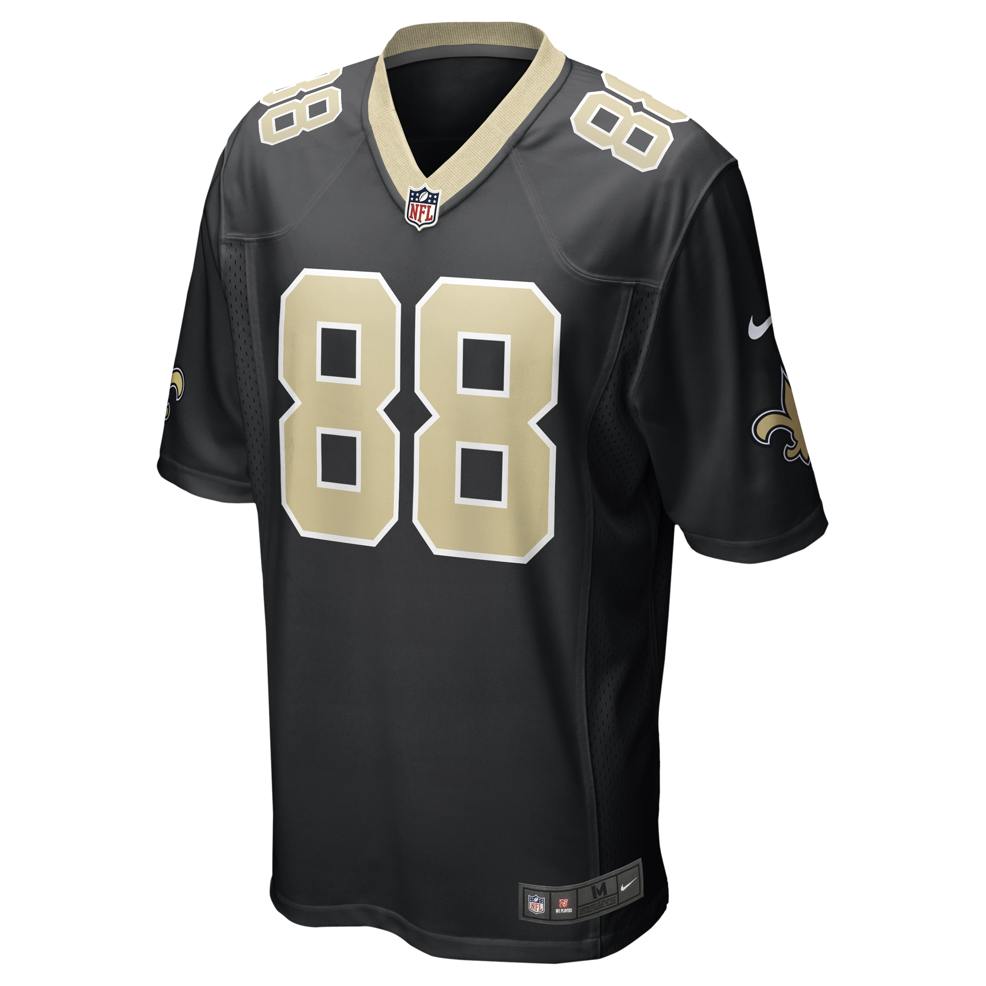 Men's Nike Shaquan Davis Black New Orleans Saints Game Jersey - Image 6