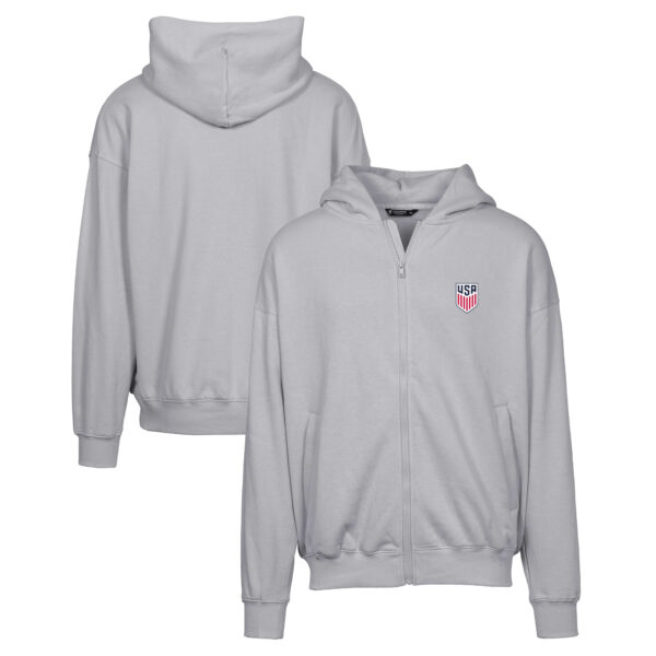 Men's Levelwear  Gray USMNT Uphill Full-Zip Hoodie