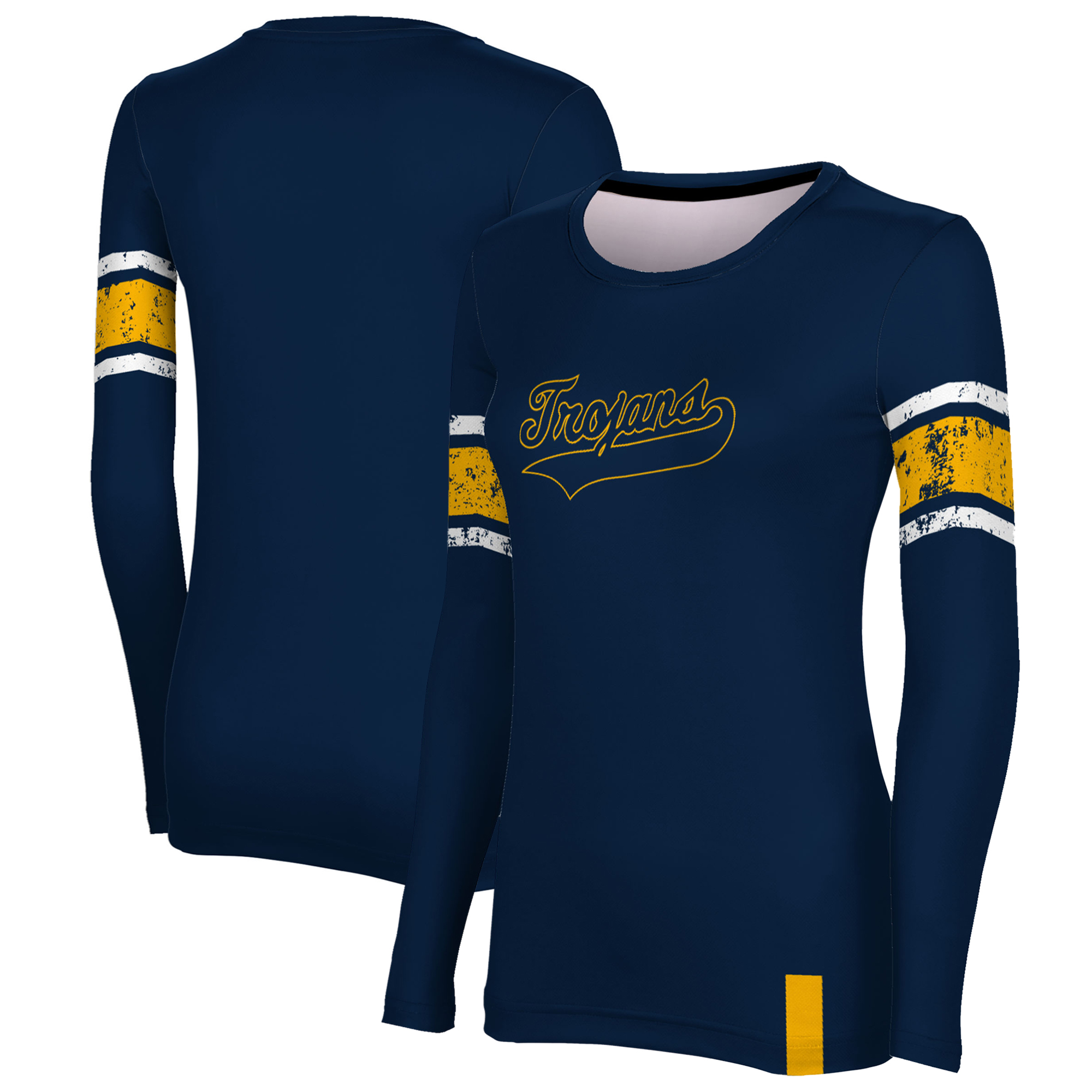 Women's ProSphere Navy Central Alabama Community College Trojans Endzone Long Sleeve T-Shirt
