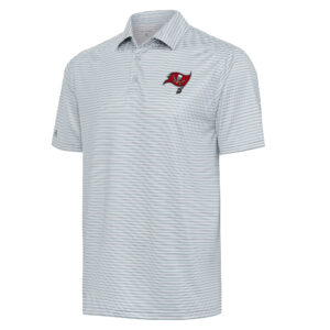 Men's Antigua  Gray Tampa Bay Buccaneers Skills Polo