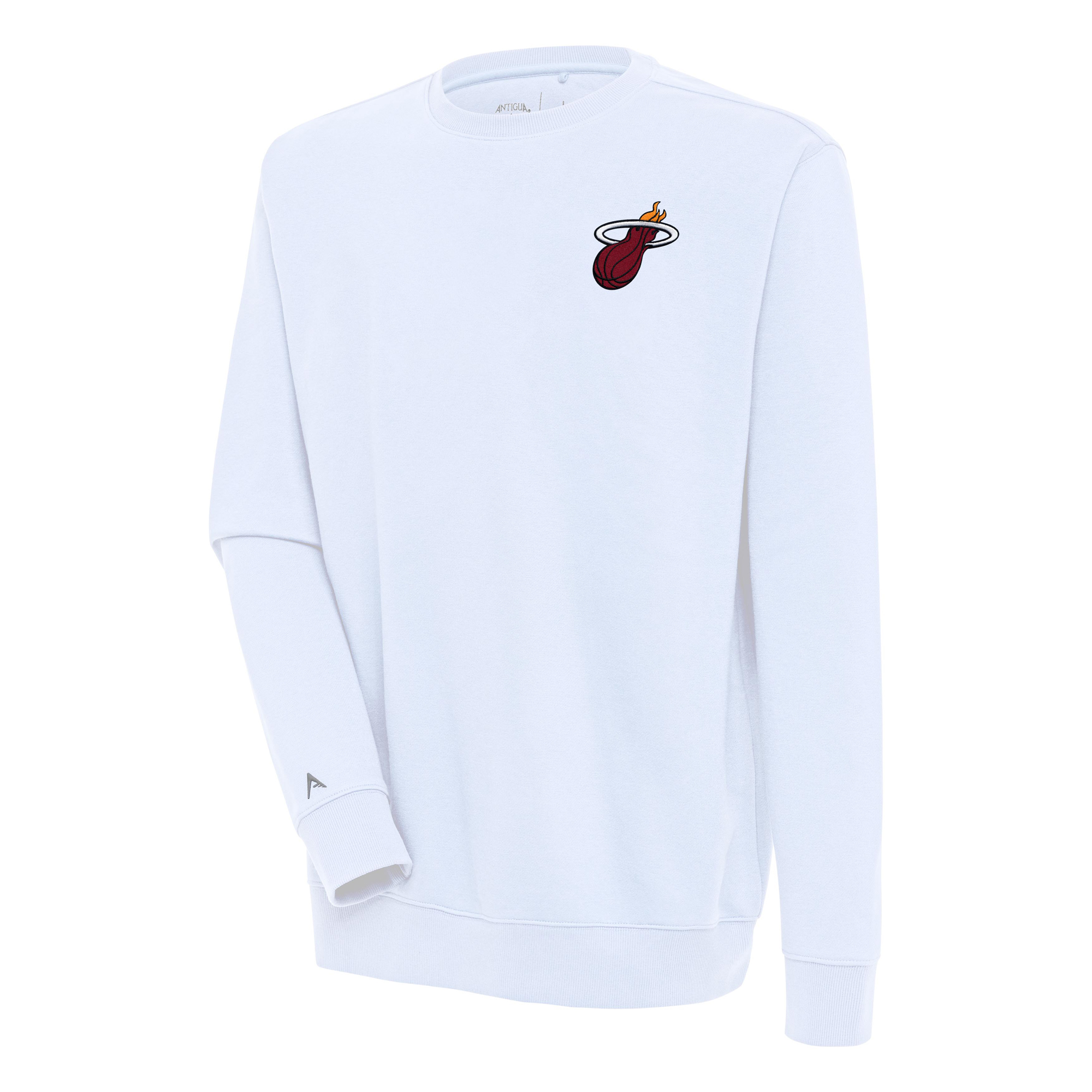 Men's Antigua White Miami Heat Victory Pullover Sweatshirt