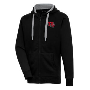 Men's Antigua  Black Tampa Bay Buccaneers Victory Full-Zip Hoodie