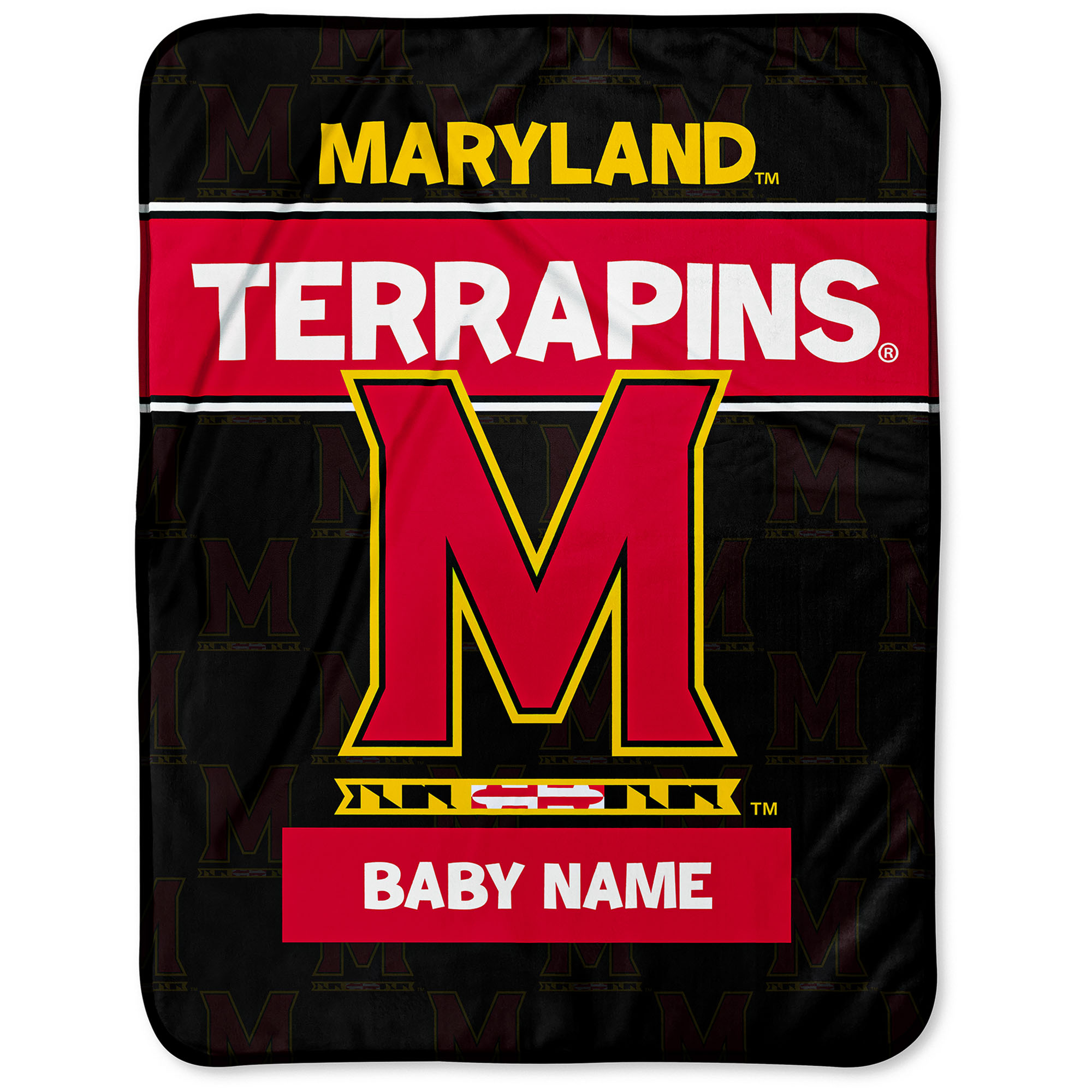 Chad & Jake Maryland Terrapins 30" x 40" Personalized Baby Blanket