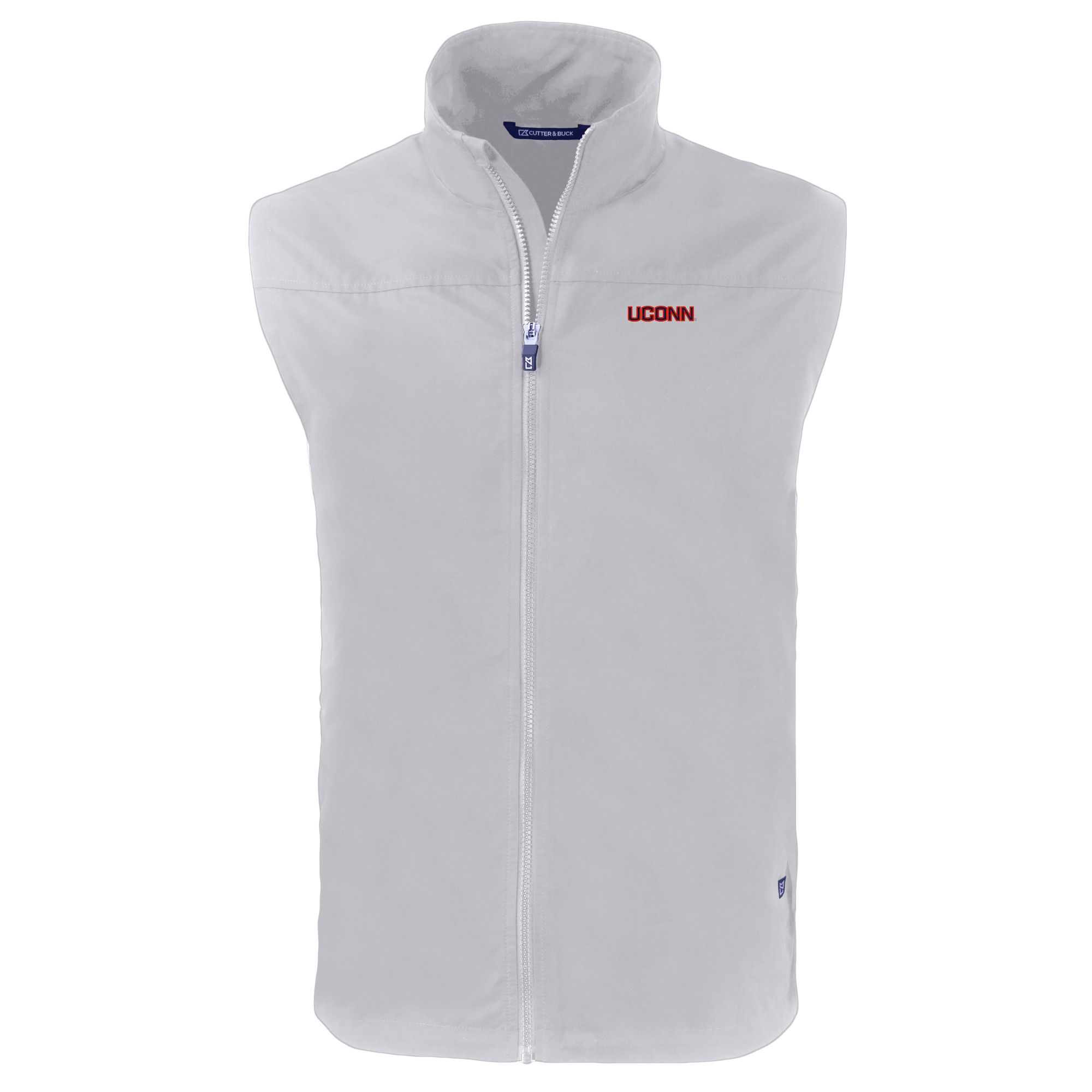 Men's Cutter & Buck Gray UConn Huskies Big & Tall Charter Eco Full-Zip Vest - Image 3