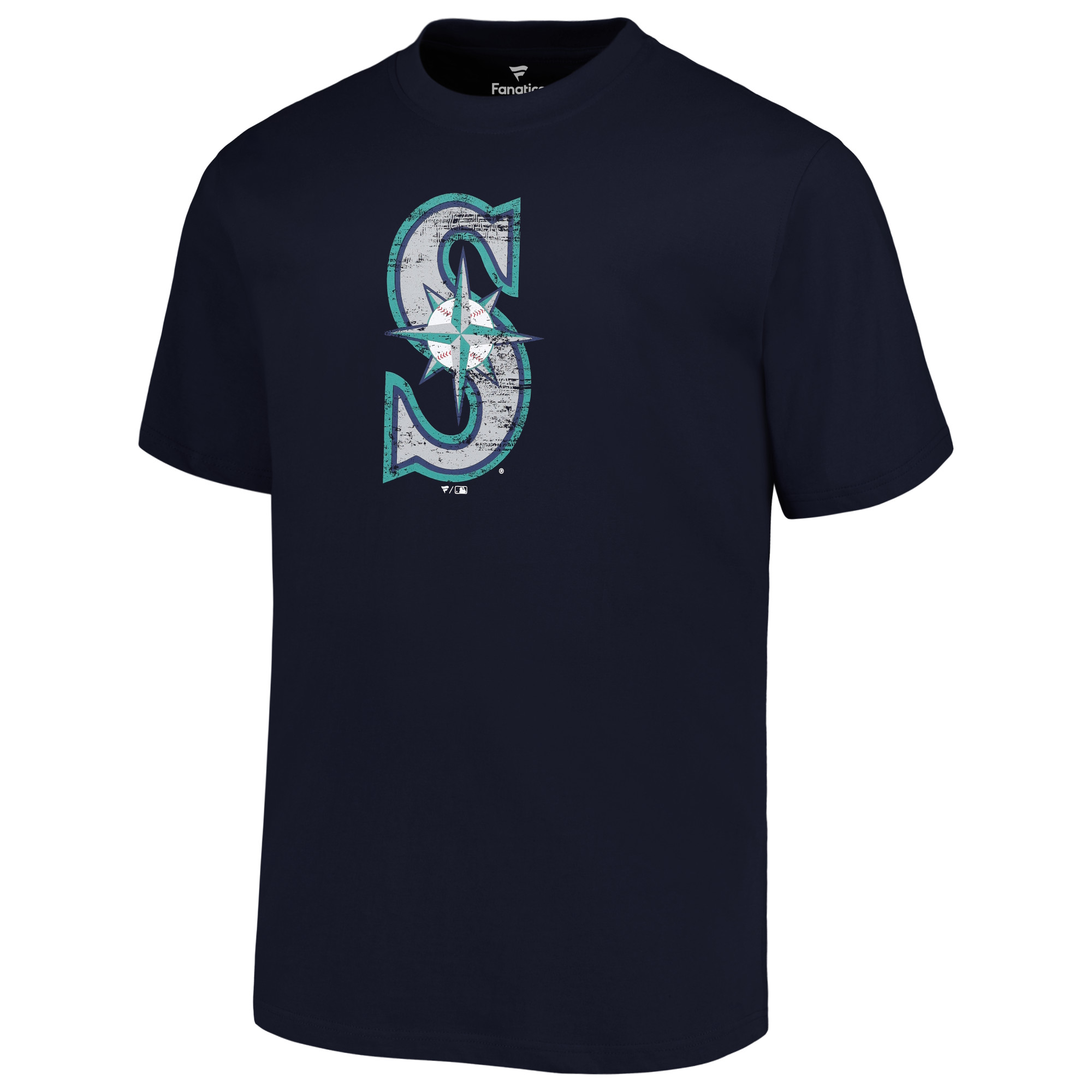 Men's Profile Navy Seattle Mariners Big & Tall Primary Logo T-Shirt - Image 10
