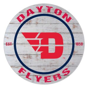 Dayton Flyers 20" Indoor/Outdoor Weathered Circle Sign