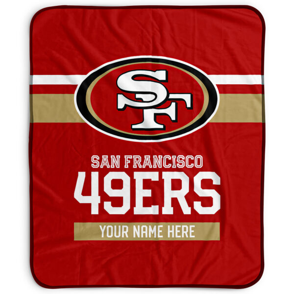 Pegasus San Francisco 49ers 50" x 60" Stripes Personalized Fleece Blanket