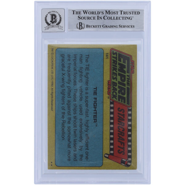 Lorne Peterson Star Wars Autographed 1980 Topps The Empire Strikes Back #141 BGS Authenticated 10 Card - Image 9