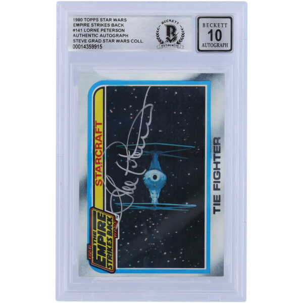 Lorne Peterson Star Wars Autographed 1980 Topps The Empire Strikes Back #141 BGS Authenticated 10 Card