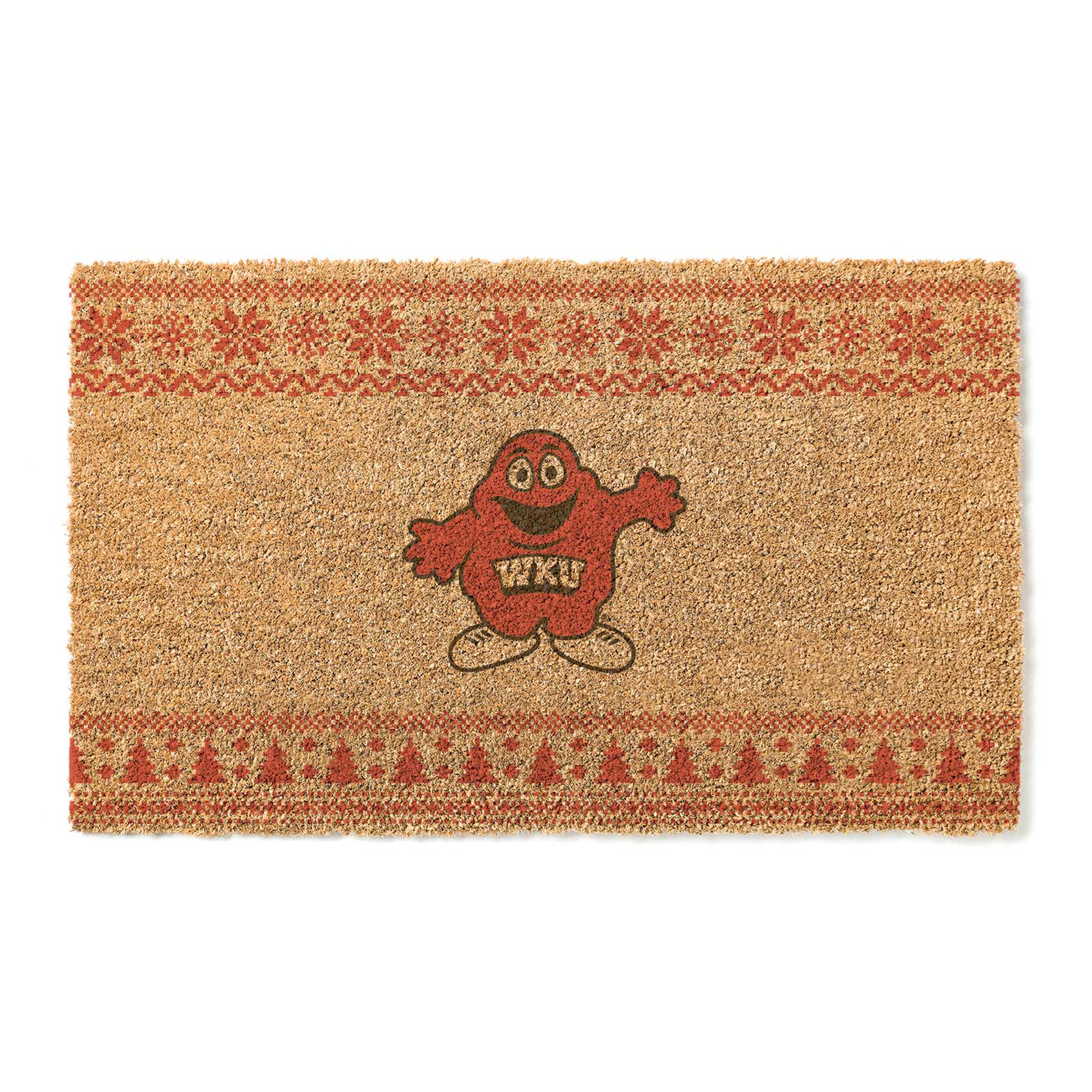 Western Kentucky Hilltoppers 18" x 30" Holiday Coir Doormat - Image 3