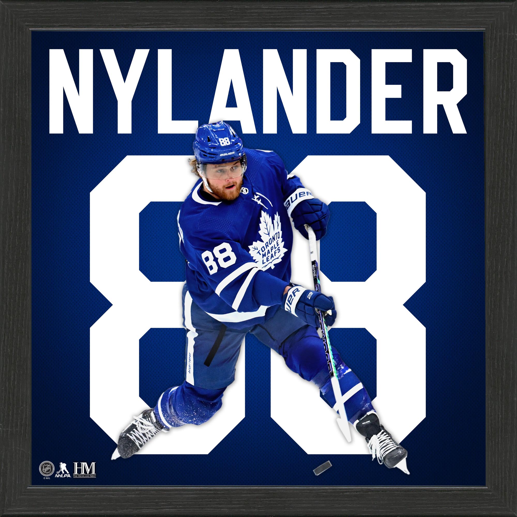 Highland Mint William Nylander Toronto Maple Leafs 13'' x 13'' Impact Jersey Framed Photo
