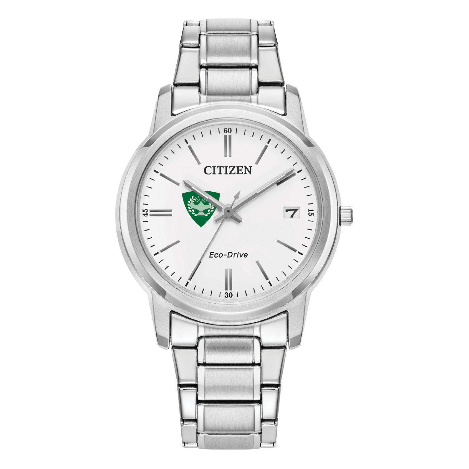 Women's Citizen Watch Silver Hobart & William Smith Colleges Eco-Drive White Dial Stainless Steel Watch