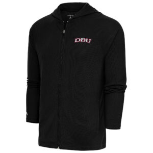 Men's Antigua  Black Dallas Baptist Patriots Legacy Full-Zip Hoodie