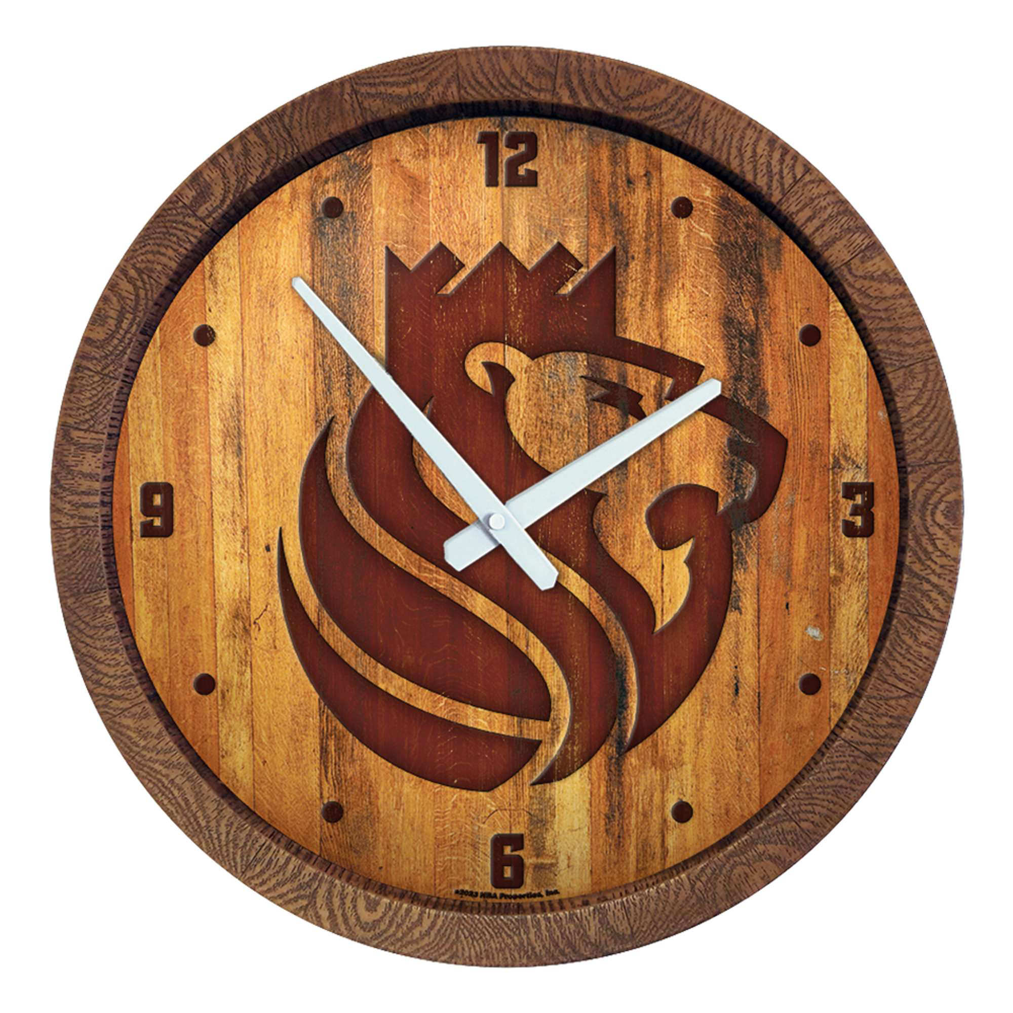 Sacramento Kings 20.25" Faux Barrel Top Clock - Image 5
