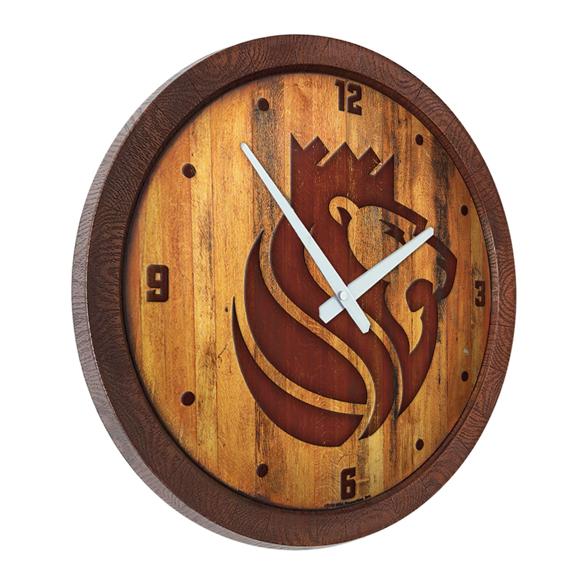 Sacramento Kings 20.25" Faux Barrel Top Clock - Image 11