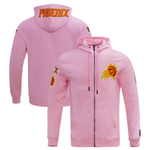 Men's Pro Standard  Pink Phoenix Suns Classic Chenille Double Knit Full-Zip Pullover Hoodie