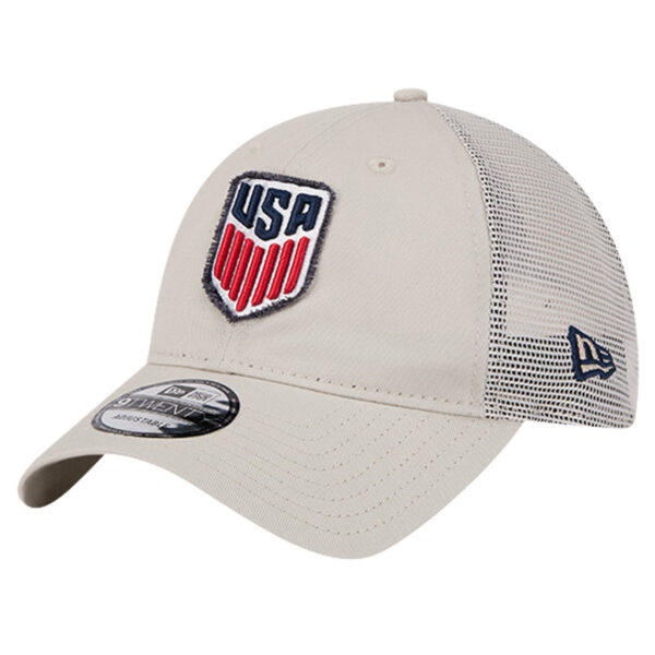 Men's New Era Tan USMNT Game Day Trucker 9TWENTY Adjustable Hat - Image 6
