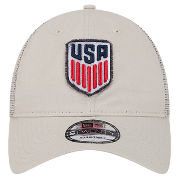 Men's New Era Tan USMNT Game Day Trucker 9TWENTY Adjustable Hat - Image 7
