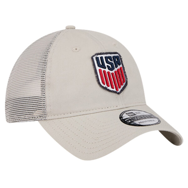 Men's New Era Tan USMNT Game Day Trucker 9TWENTY Adjustable Hat - Image 8