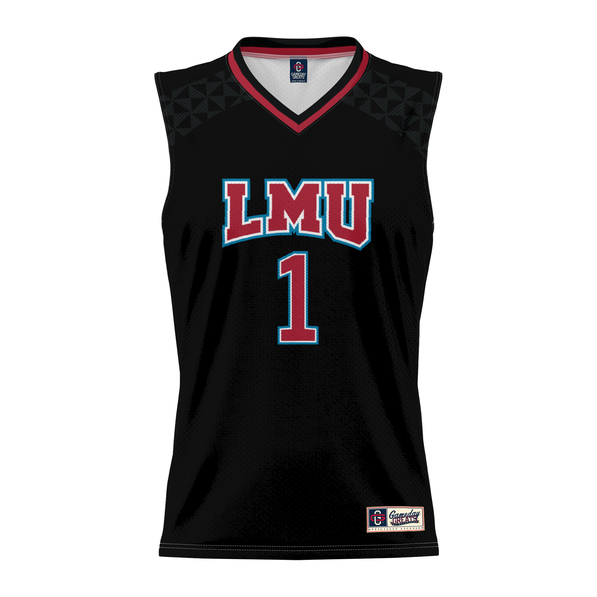 Men's GameDay Greats #1 Black Loyola Marymount Lions Lightweight Basketball Jersey - Image 6
