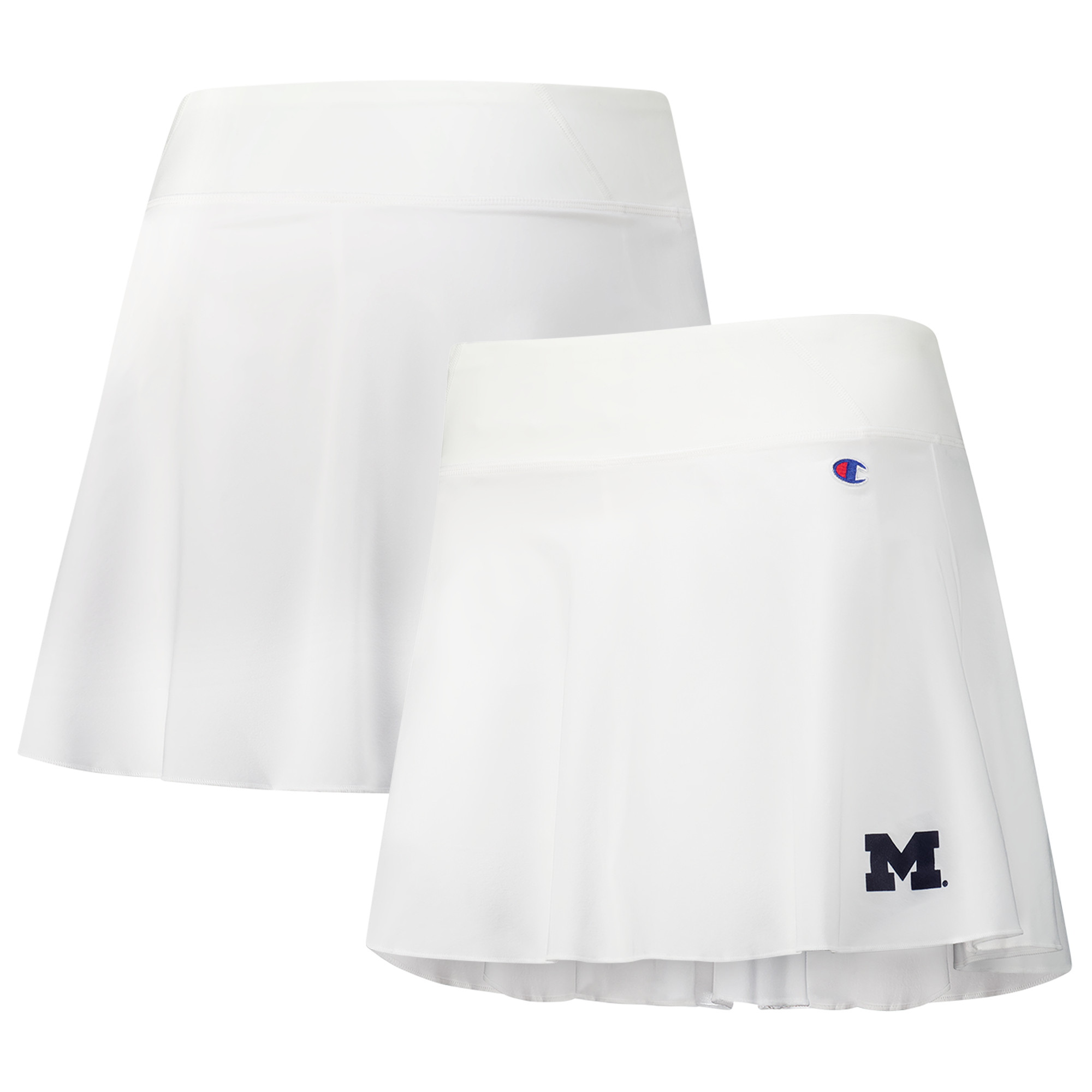 Women's Champion White Michigan Wolverines Tailgate Soft Touch Skort - Image 5