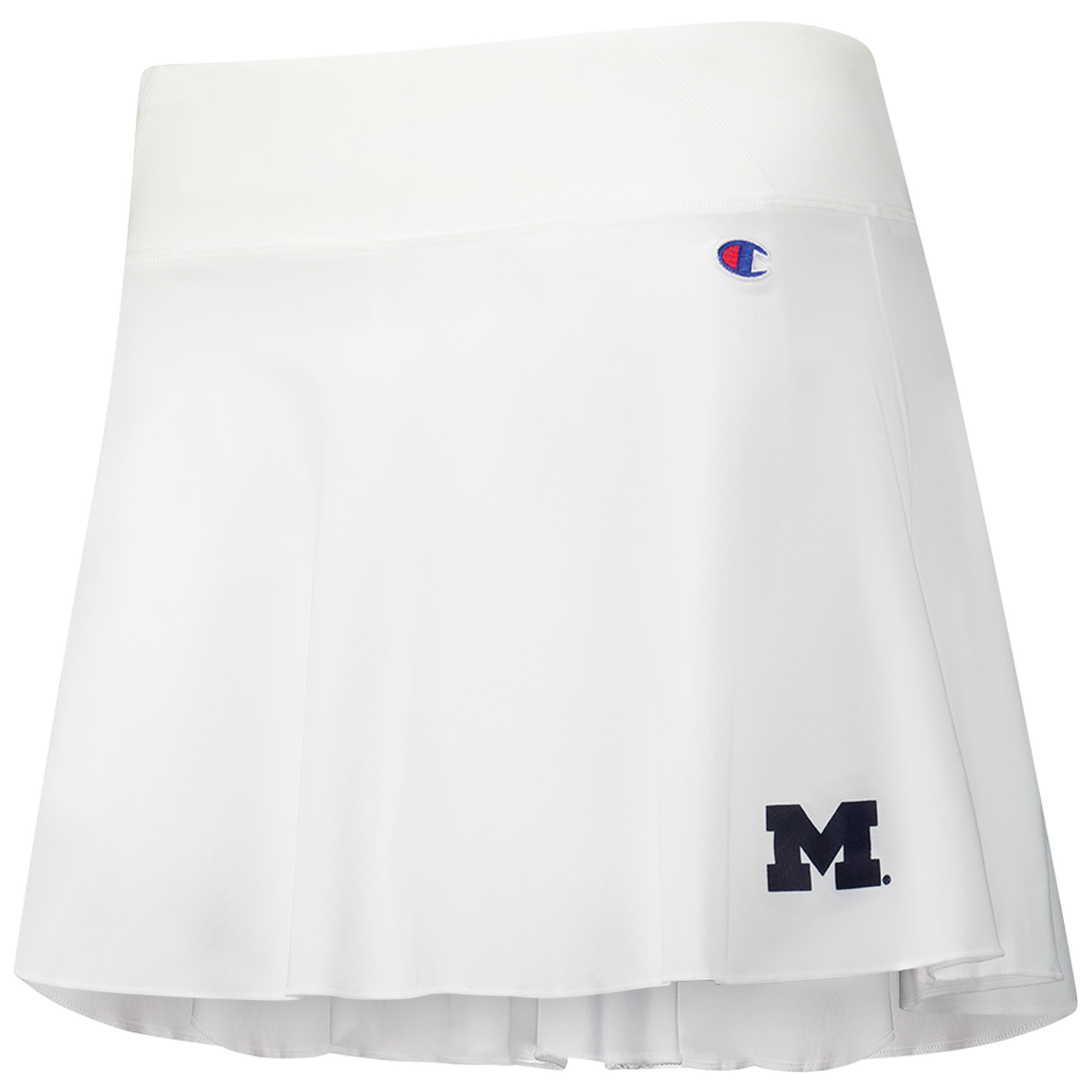 Women's Champion White Michigan Wolverines Tailgate Soft Touch Skort - Image 6