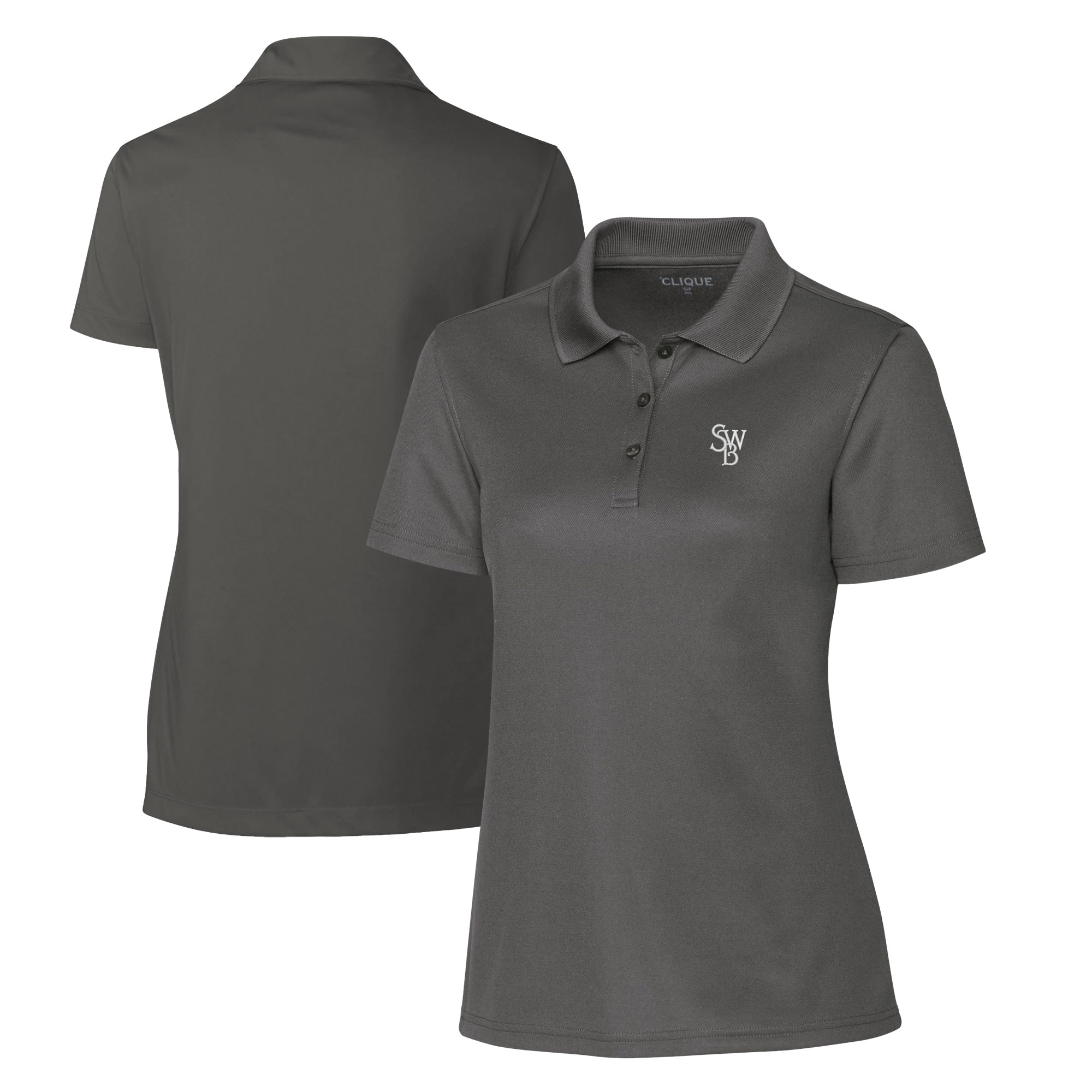 Women's Cutter & Buck Steel Scranton Wilkes-Barre RailRiders Clique Spin Eco Performance Pique Women's Polo - Image 5