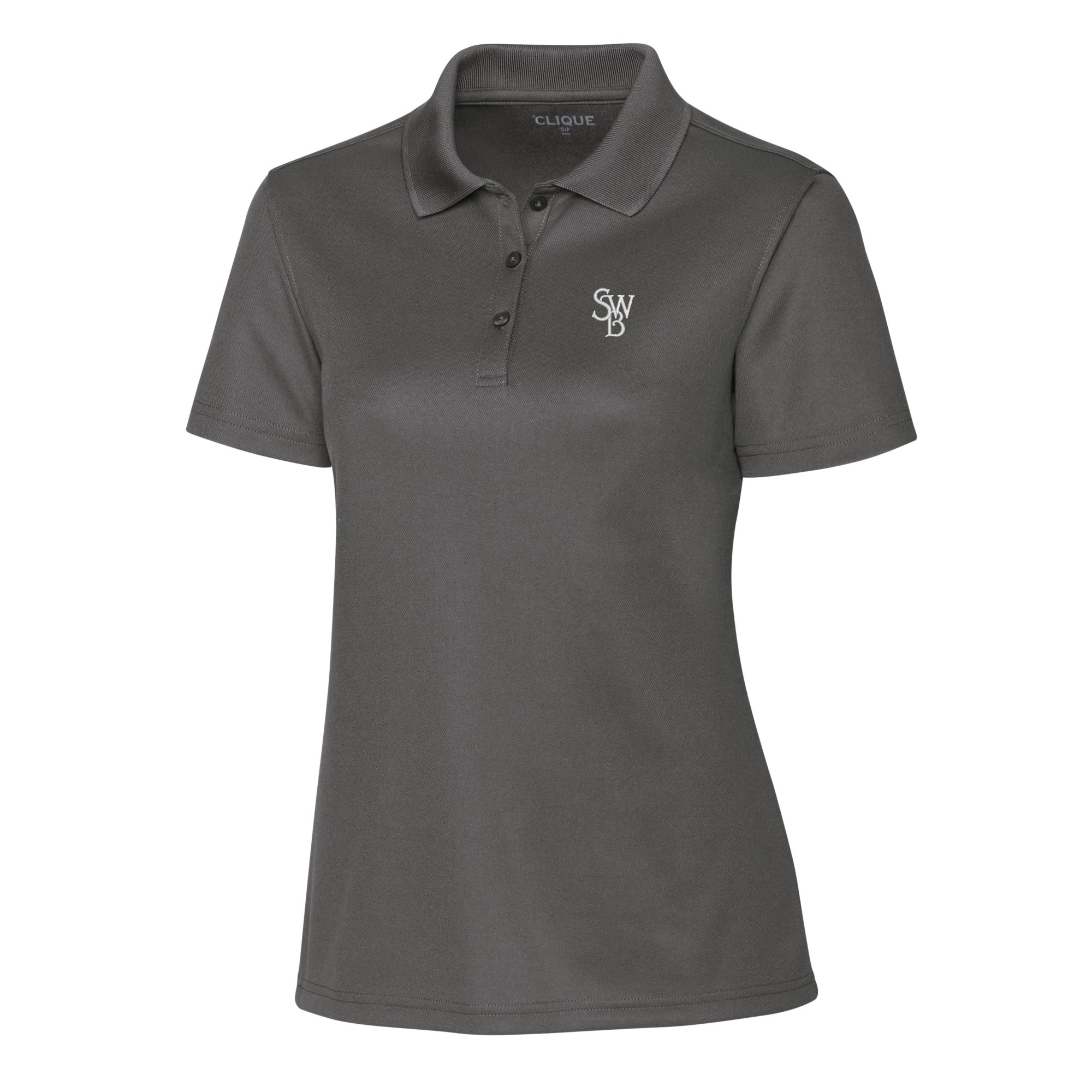 Women's Cutter & Buck Steel Scranton Wilkes-Barre RailRiders Clique Spin Eco Performance Pique Women's Polo - Image 3