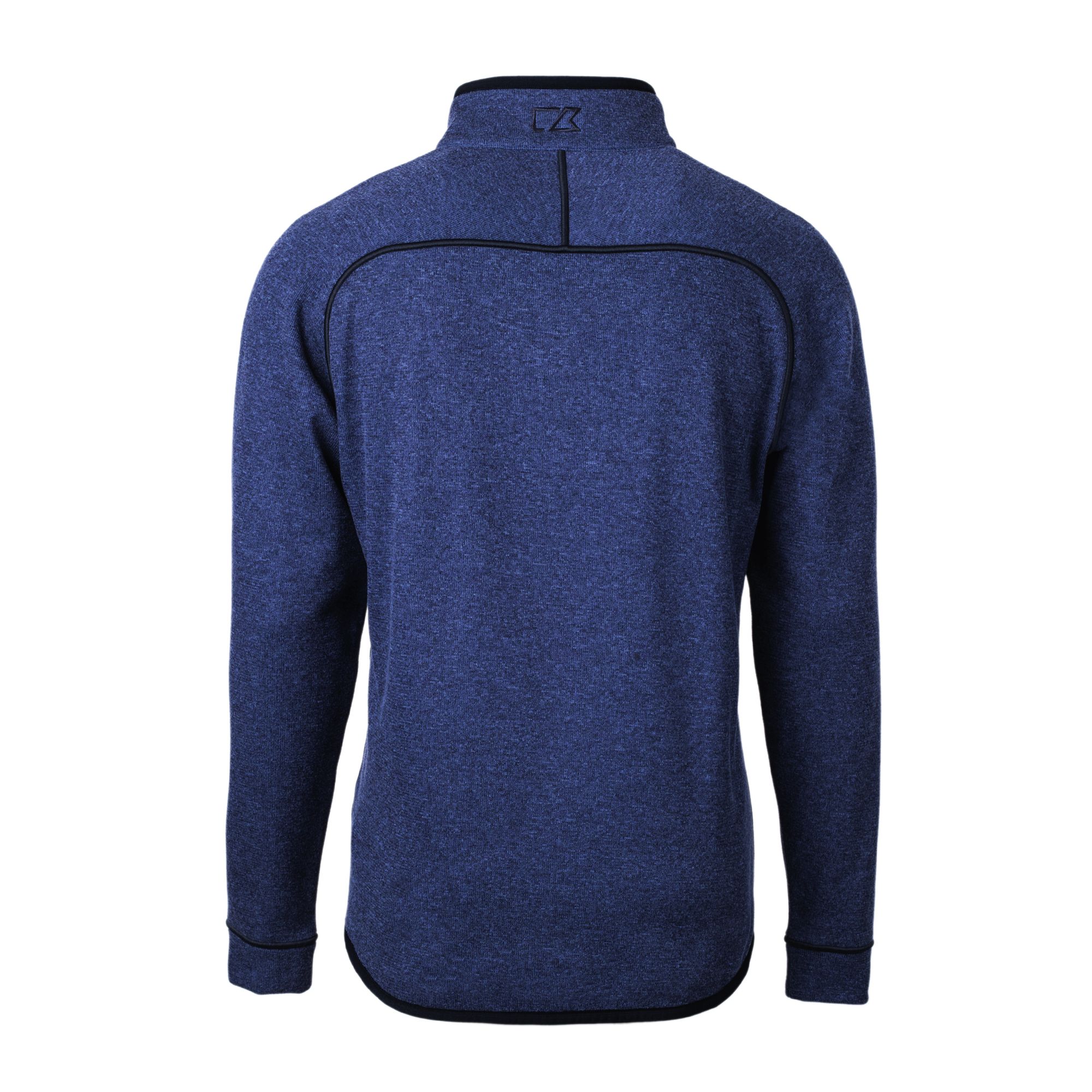 Men's Cutter & Buck Heather Blue Tulsa Drillers Mainsail Sweater-Knit Half-Zip Pullover Jacket - Image 7