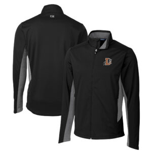 Men's Cutter & Buck Black Durham Bulls Navigate Softshell Full-Zip Jacket