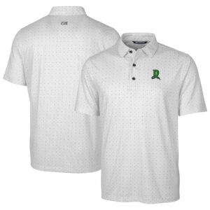 Men's Cutter & Buck  Charcoal Dayton Dragons Pike Double Dot Print Stretch Polo
