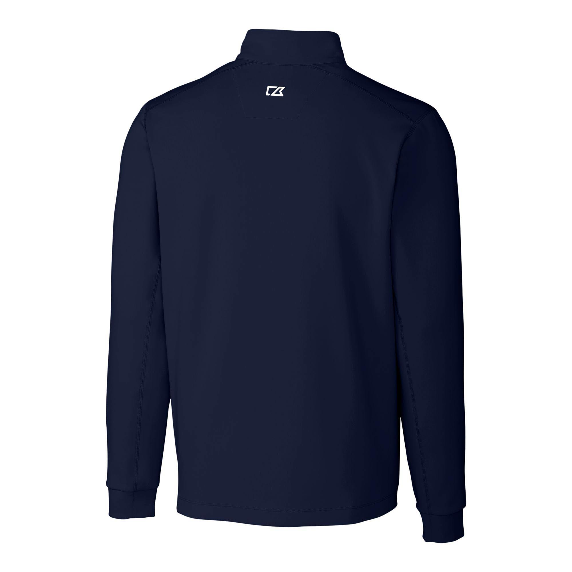 Men's Cutter & Buck Navy New Hampshire Fisher Cats Traverse Stretch Quarter-Zip Pullover Top - Image 4