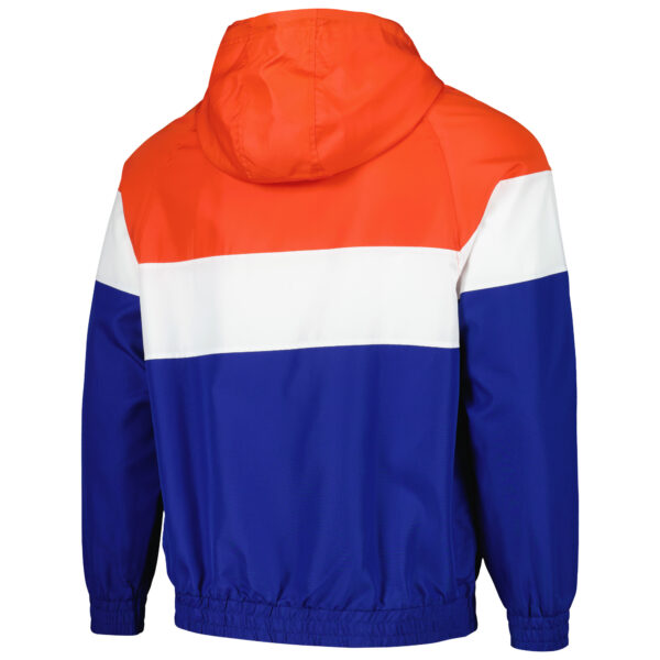 Men's New Era Orange New York Mets Ripstop Raglan Quarter-Zip Hoodie Windbreaker Jacket - Image 7