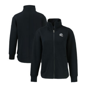 Women's Cutter & Buck Black Indianapolis Colts Helmet Logo Roam Eco Recycled Full-Zip Jacket